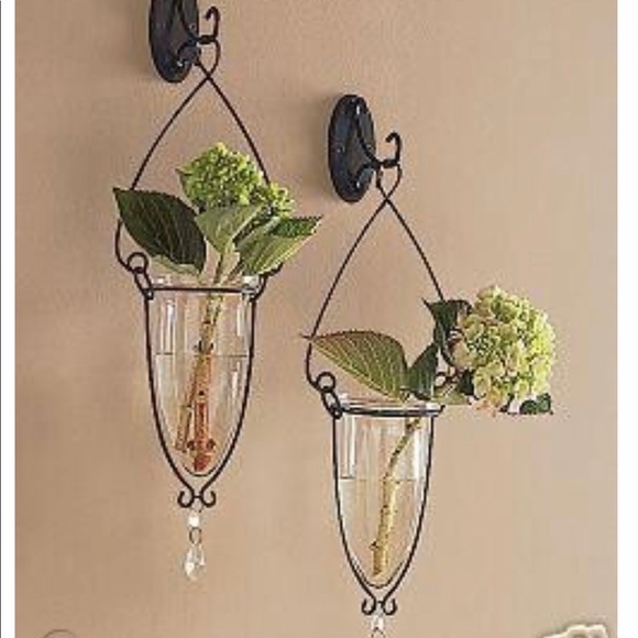 Pottery Barn Accents 1 Crystal Wall Vasessconces Poshmark